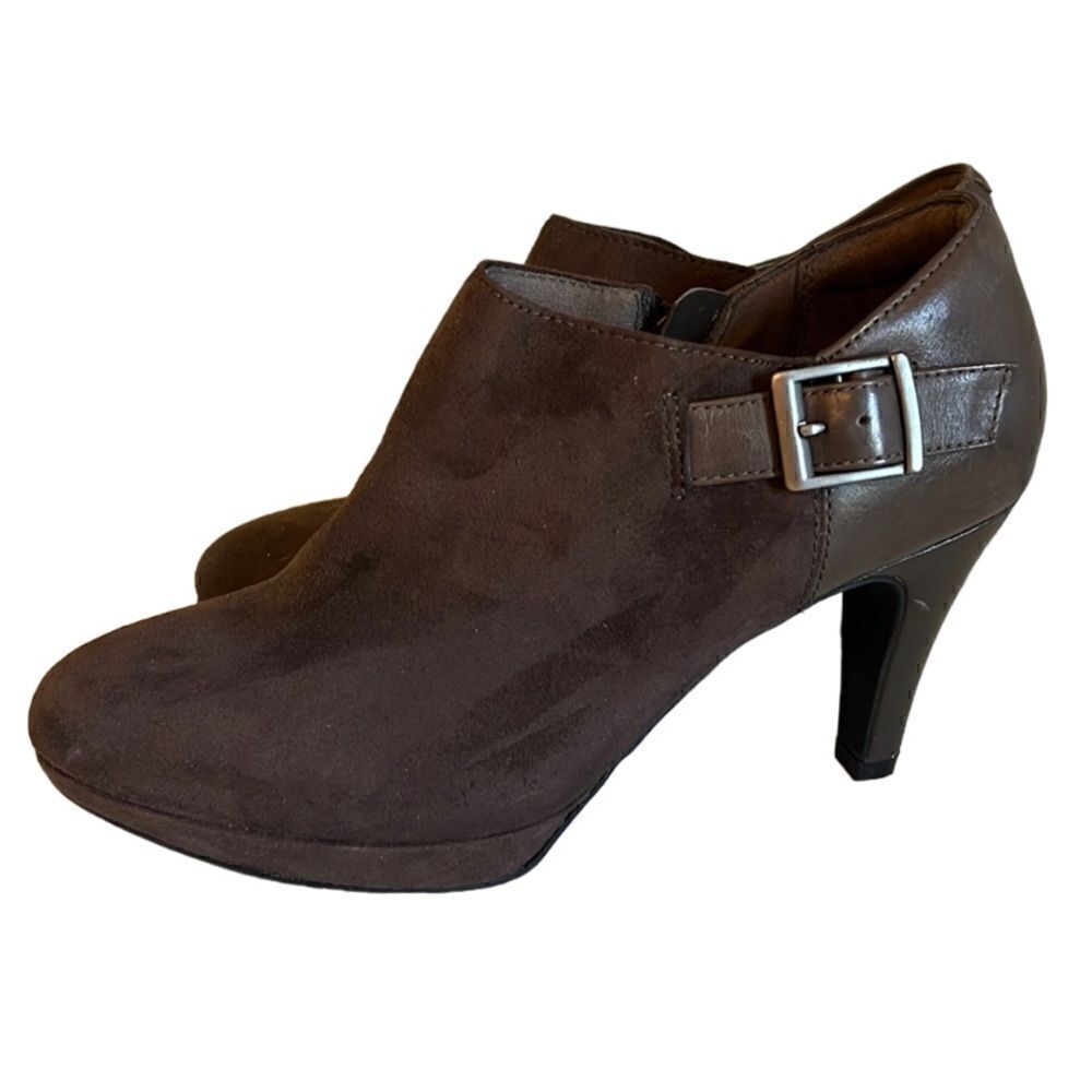 Clark’s Collection Sole Cushion leather ankle boots booties Women’s 8 NEW w tags